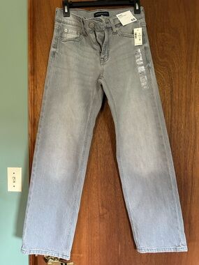 Aeropostale Women’s Light Gray Straight-Leg Jeans